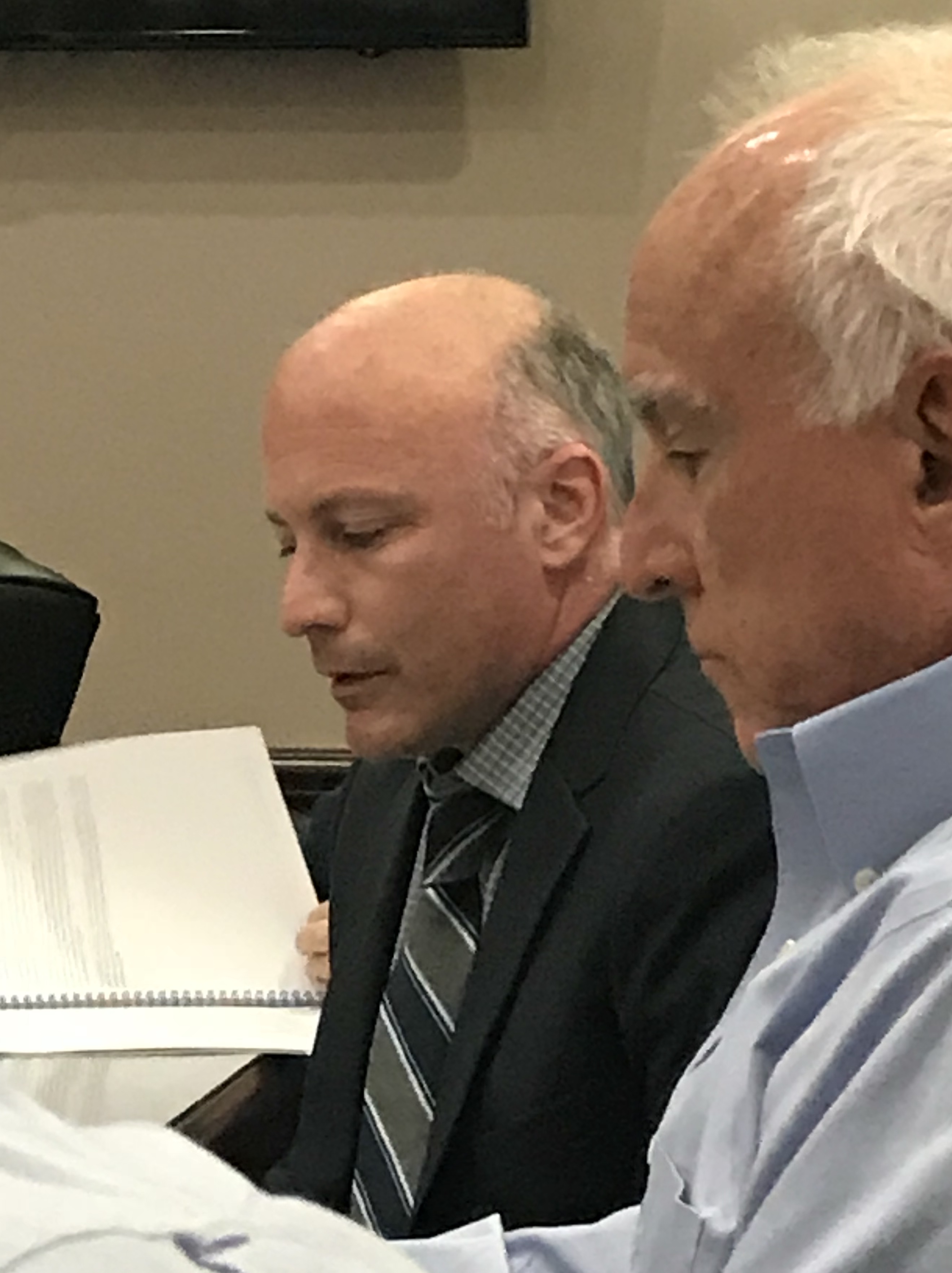 Mr Jeff Amrose (pictured left), Board Actuary from GRS Retirement Consultiing presented the West Palm Beach Police Pension Fund Actuarial Valuation Report as of September 30, 2018 (for funding in fiscal year 2019/2020).